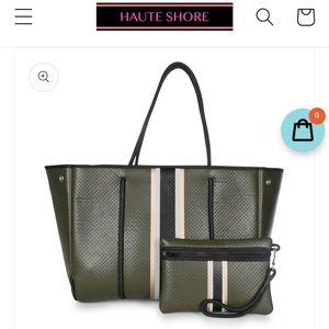 NWT Haute Store Greyson Envy Neoprene Tote